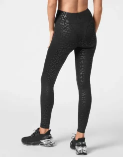 Abbigliamento Sportivo^Plein Sport Black Leopard Push Up Leggings