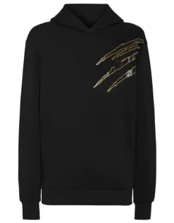 Abbigliamento Sportivo^Plein Sport Cotton Hoodie Sweatshirt LS Lamina Scratch