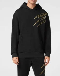 Abbigliamento Sportivo^Plein Sport Cotton Hoodie Sweatshirt LS Lamina Scratch