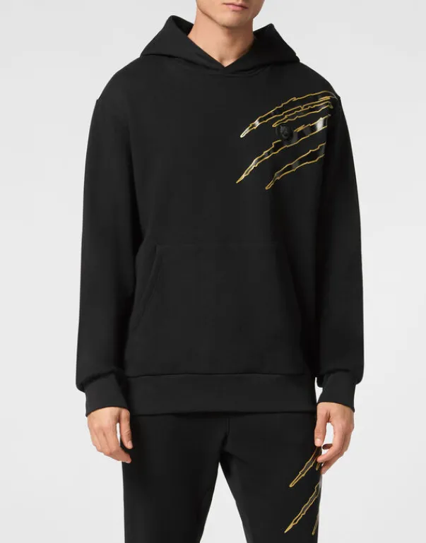 Abbigliamento Sportivo^Plein Sport Cotton Hoodie Sweatshirt LS Lamina Scratch