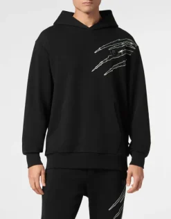 Abbigliamento Sportivo^Plein Sport Cotton Hoodie Sweatshirt LS Lamina Scratch