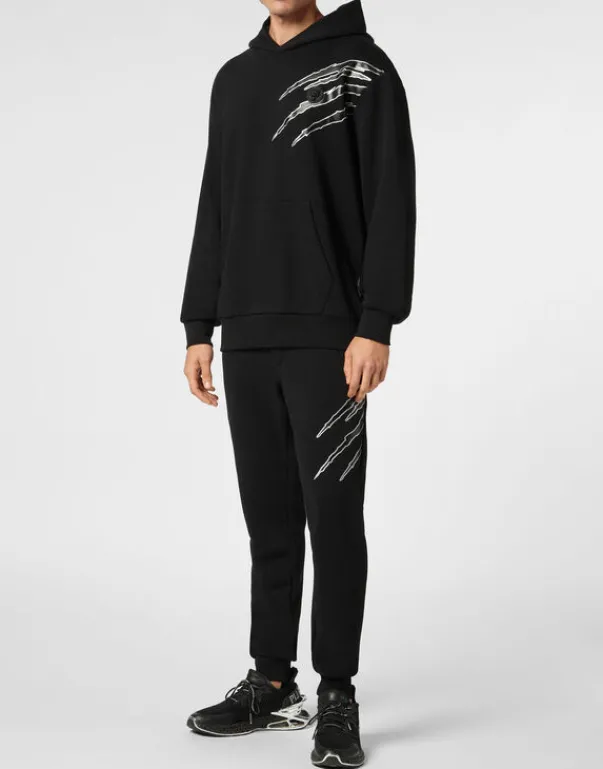 Abbigliamento Sportivo^Plein Sport Cotton Hoodie Sweatshirt LS Lamina Scratch
