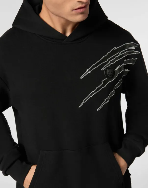 Abbigliamento Sportivo^Plein Sport Cotton Hoodie Sweatshirt LS Lamina Scratch
