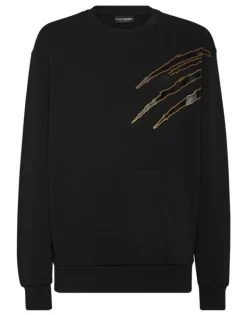 Abbigliamento Sportivo^Plein Sport Cotton Sweatshirt Round Neck LS Lamina Scratch