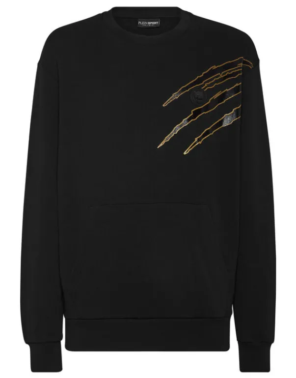 Abbigliamento Sportivo^Plein Sport Cotton Sweatshirt Round Neck LS Lamina Scratch