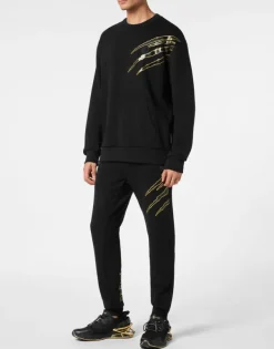 Abbigliamento Sportivo^Plein Sport Cotton Sweatshirt Round Neck LS Lamina Scratch