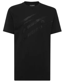 T-shirts^Plein Sport Cotton T-shirt Round Neck SS Lamina Scratch