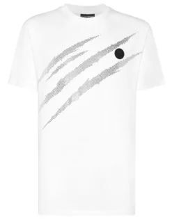 T-shirts^Plein Sport Cotton T-shirt Round Neck SS Lamina Scratch