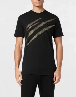 T-shirts^Plein Sport Cotton T-shirt Round Neck SS Lamina Scratch