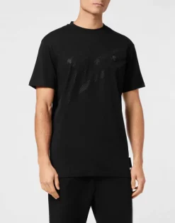 T-shirts^Plein Sport Cotton T-shirt Round Neck SS Lamina Scratch