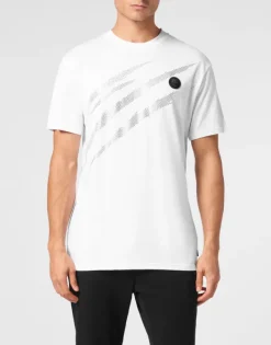 T-shirts^Plein Sport Cotton T-shirt Round Neck SS Lamina Scratch