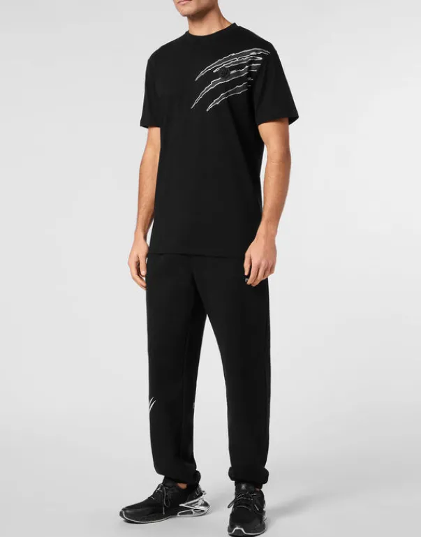T-shirts^Plein Sport Cotton T-shirt Round Neck SS Lamina Scratch