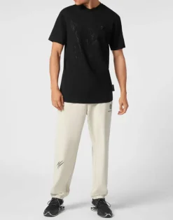 T-shirts^Plein Sport Cotton T-shirt Round Neck SS Lamina Tiger