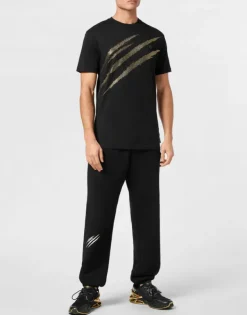 T-shirts^Plein Sport Cotton T-shirt Round Neck SS Lamina Scratch