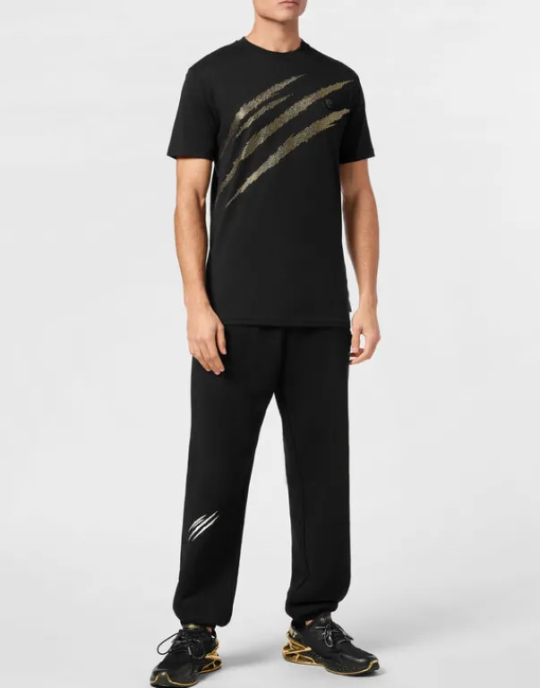 T-shirts^Plein Sport Cotton T-shirt Round Neck SS Lamina Scratch