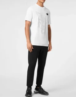 T-shirts^Plein Sport Cotton T-shirt Round Neck SS Lamina Tiger