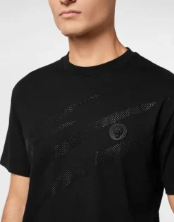 T-shirts^Plein Sport Cotton T-shirt Round Neck SS Lamina Scratch
