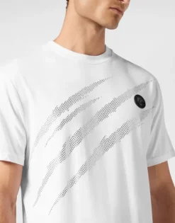T-shirts^Plein Sport Cotton T-shirt Round Neck SS Lamina Scratch