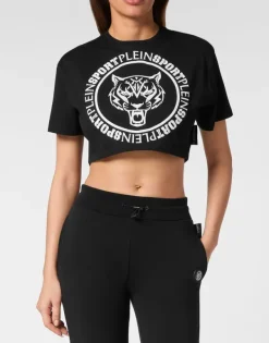 T-shirt & Polo^Plein Sport Crop T-shirt Round Neck SS