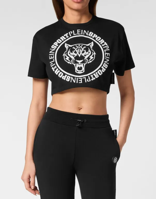 T-shirt & Polo^Plein Sport Crop T-shirt Round Neck SS