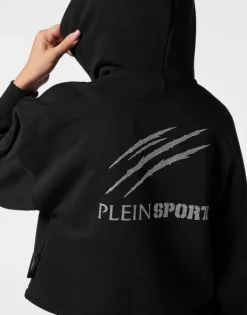 Abbigliamento Sportivo^Plein Sport Cropped Hoodie Sweatjacket Scratch