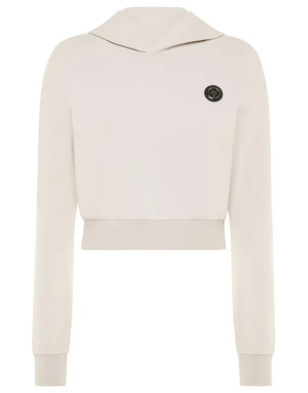 Abbigliamento Sportivo^Plein Sport Cropped Hoodie Sweatshirt