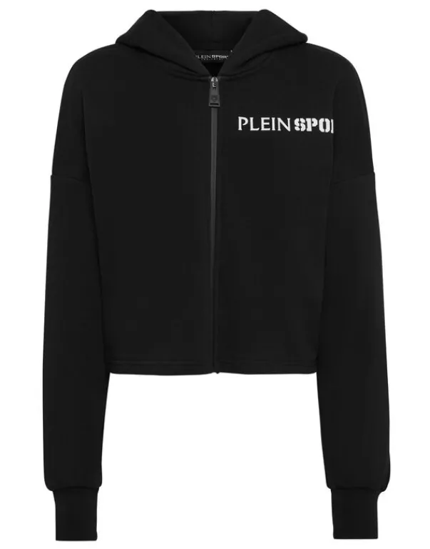 Abbigliamento Sportivo^Plein Sport Cropped Hoodie Sweatshirt Tiger