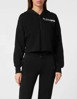 Abbigliamento Sportivo^Plein Sport Cropped Hoodie Sweatshirt Tiger
