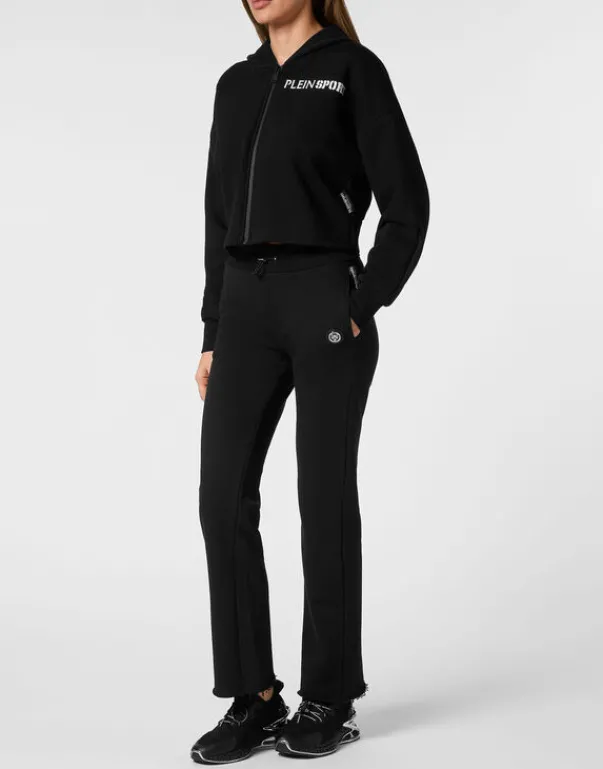 Abbigliamento Sportivo^Plein Sport Cropped Hoodie Sweatshirt Tiger