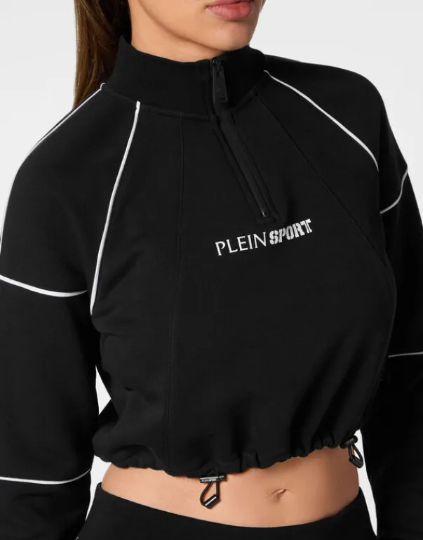 Abbigliamento Sportivo^Plein Sport Cropped Hoodie Sweatshirt