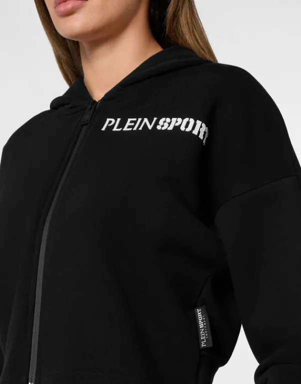 Abbigliamento Sportivo^Plein Sport Cropped Hoodie Sweatshirt Tiger