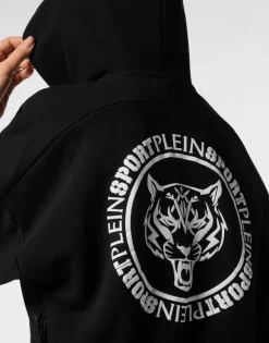 Abbigliamento Sportivo^Plein Sport Cropped Hoodie Sweatshirt Tiger