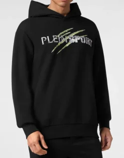 Abbigliamento Sportivo^Plein Sport Hoodie Sweatshirt Chrome Scratch Edition