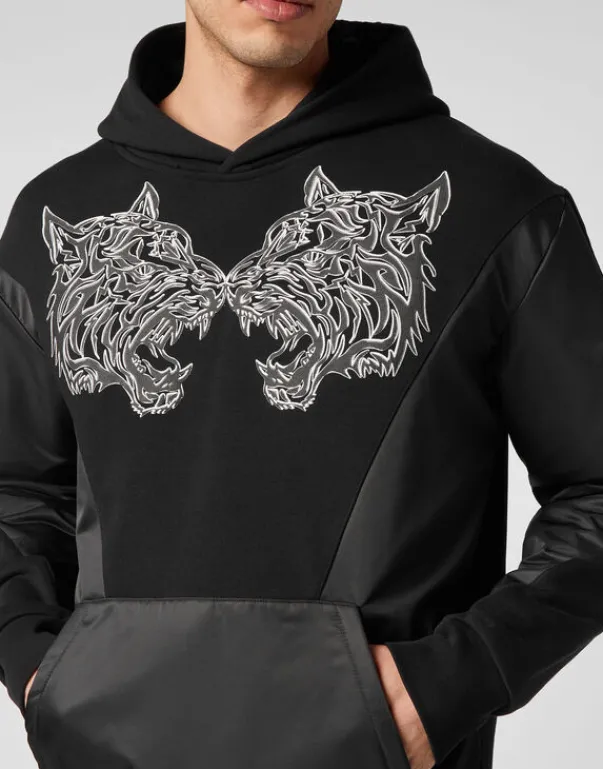 Abbigliamento Sportivo^Plein Sport Hoodie Sweatshirt Tiger