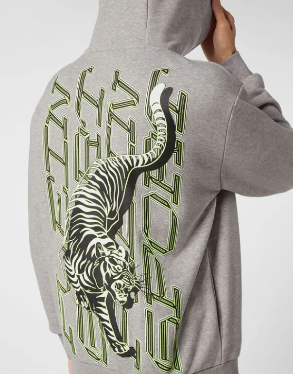 Abbigliamento Sportivo^Plein Sport Hoodie Sweatshirt Tiger