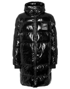 Giacche^Plein Sport Long Nylon Puffer Jacket