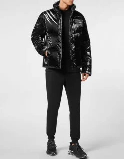 Giacche^Plein Sport Nylon Crease Puffer Jacket