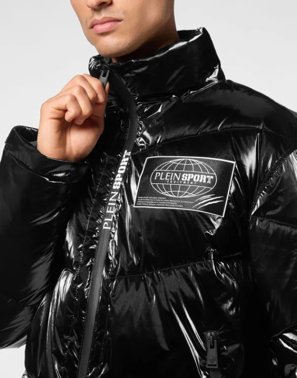 Giacche^Plein Sport Nylon Crease Puffer Jacket