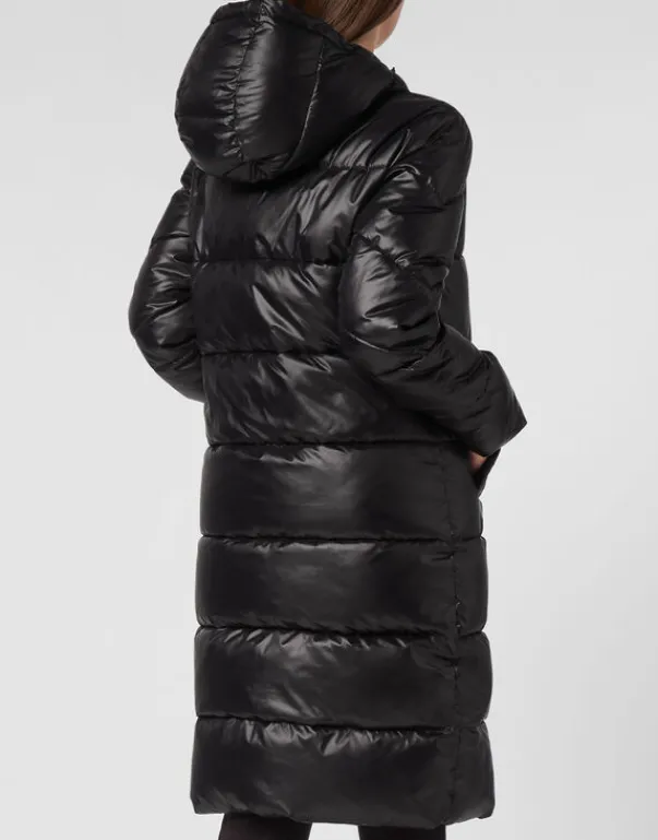 Giacche^Plein Sport Nylon Long Puffered Jacket
