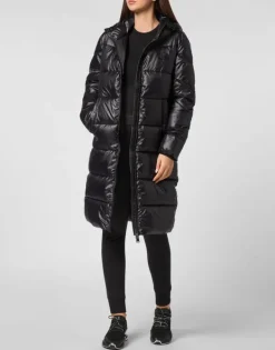 Giacche^Plein Sport Nylon Long Puffered Jacket