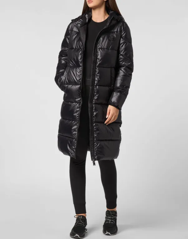 Giacche^Plein Sport Nylon Long Puffered Jacket
