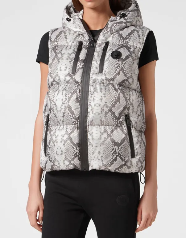 Giacche^Plein Sport Nylon Puffer Gilet Pitone