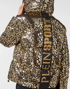 Giacche^Plein Sport Nylon Puffer Jacket Leopard
