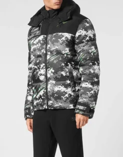 Giacche^Plein Sport Nylon Puffer Jacket Pixel