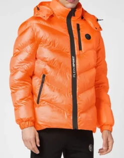 Giacche^Plein Sport Nylon Puffer Jacket Tiger