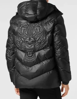 Giacche^Plein Sport Nylon Puffer Jacket Tiger