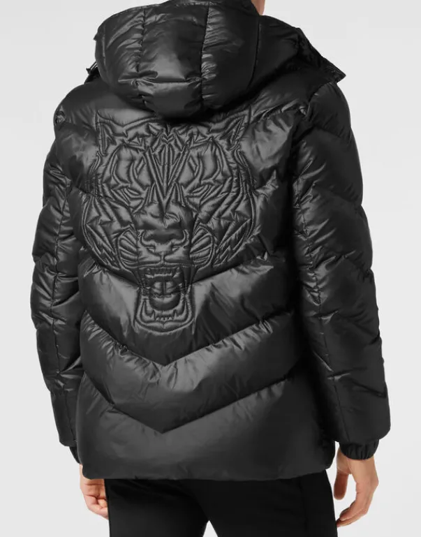 Giacche^Plein Sport Nylon Puffer Jacket Tiger