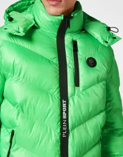 Giacche^Plein Sport Nylon Puffer Jacket Tiger