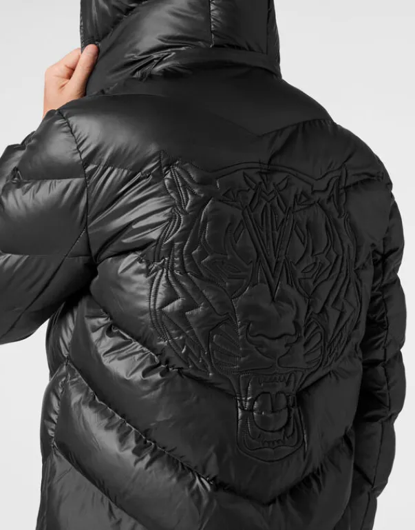 Giacche^Plein Sport Nylon Puffer Jacket Tiger
