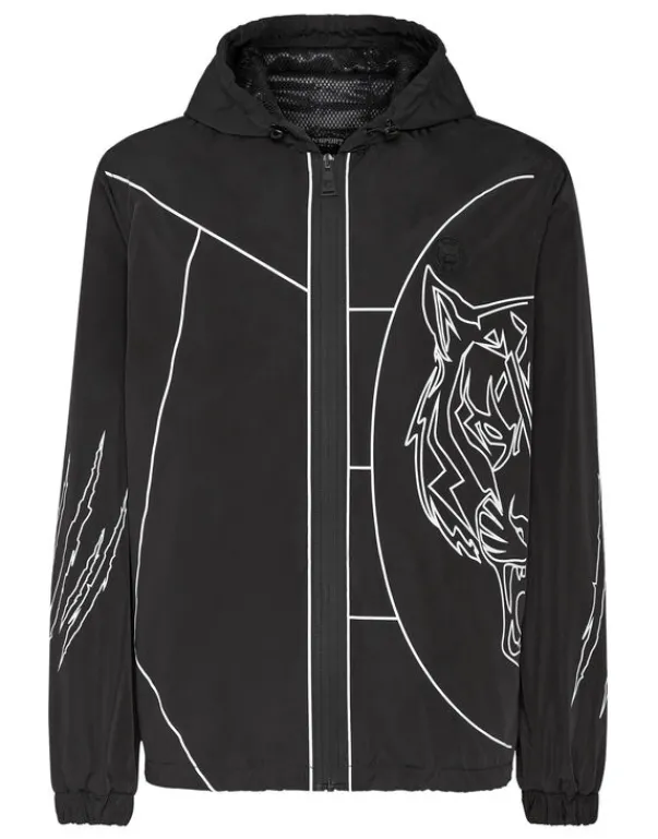 Uomo | Giacche^Plein Sport Nylon Windbreaker Tiger Court Edition